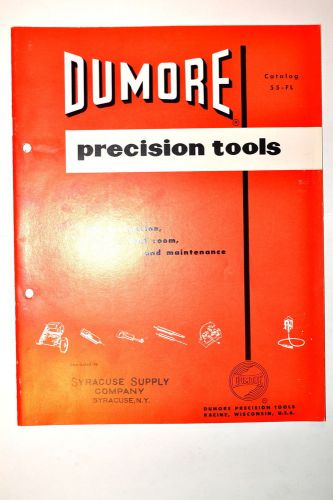 Dumore precision tools catalog 55-fl #rr268 grinders quills air drill  hs drill for sale