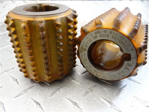 Nice pair of hss hobbing cutters 2-7/8&#034; dia w/ 1-3/8&#034; bores union for sale