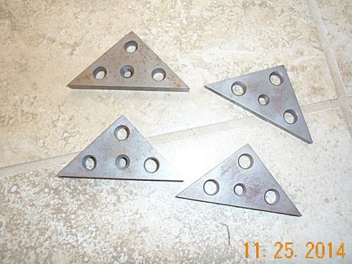 4 MACHINIST TRIANGLE INSPECTION SET UP STEEL Gage Blocks 45 Degree Guage 1/4 3/8