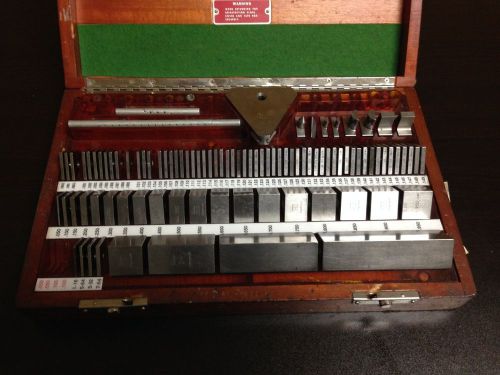 Pratt &amp; whitney 88 pc.with accessories square gage block set for sale