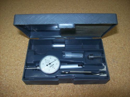 MITUTOYO 513-118 .001 DIAL INDICATOR WITH REPLACEMENT PARTS AND PLASTIC CASE