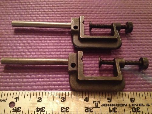 MACHINIST LATHE TOOLS LOT OF 2 STARRETT INDICATOR CLAMPS / PARTS