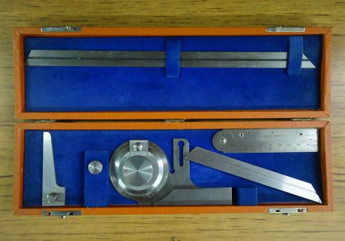 Brown &amp; Sharpe Universal Bevel Protractor #496 w/ Instructions &amp; Case
