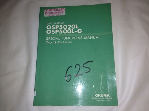 Okuma Special Functions Manual (No. 1, 9th Edition) OSP5020L, OSP500L-G