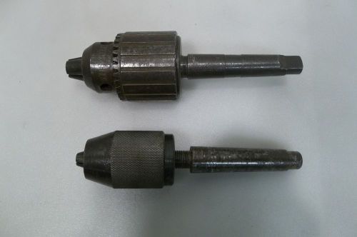 LOT OF TWO VINTAGE DRILL CHUCKS MORSE TAPER JACOBS TOOLS STEAMPUNK