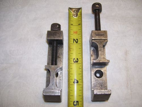 Starrett Vintage Toolmakers Clamp / Vise Set of (2) 1-1/8&#034; Capacity, Made in USA