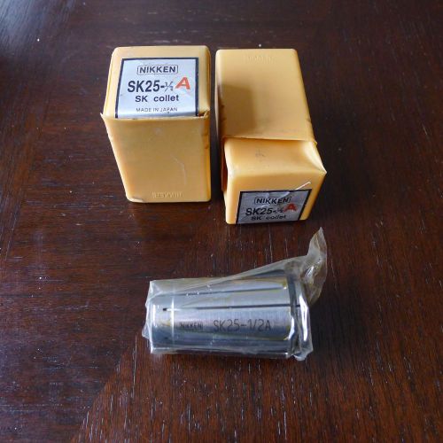 NEW Nikken SK25-1/2A SKCollet Chuck, Made In JAPAN (1/2&#034; Inch Size) 2 piece LOT