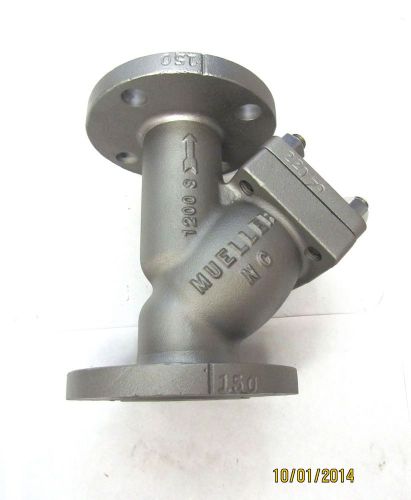1.5&#034; inch mueller y-strainer, 761-ss, 150# flange, cf8m stainless steel for sale