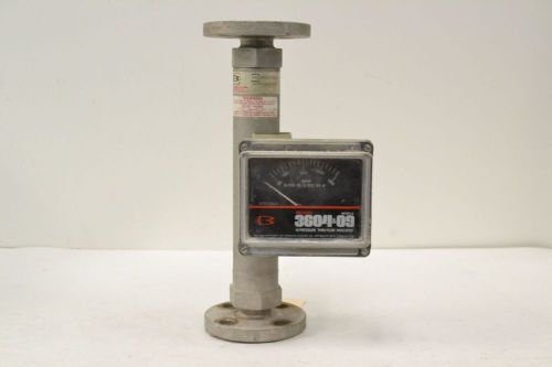 Brooks 3609eb2a2m1a 3604&amp;09 195-1950 kg/hr water 1 in flowmeter b305179 for sale