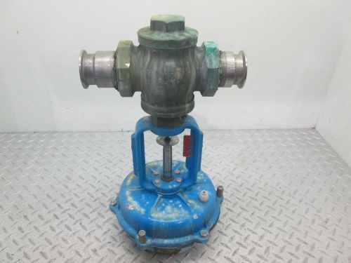 Powers air actuated brass valves 2&#034; npt body w/ 2&#034; ferrule adaptors for sale