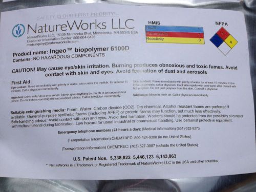 NatureWorks Ingeo Biopolymer 6100D  - 25 Kg - Polylactic Acid  ***