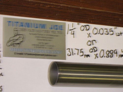 TITANIUM TUBING  3al-2.5v  1.25&#034;OD x 0.035&#034; wall x 96&#034;