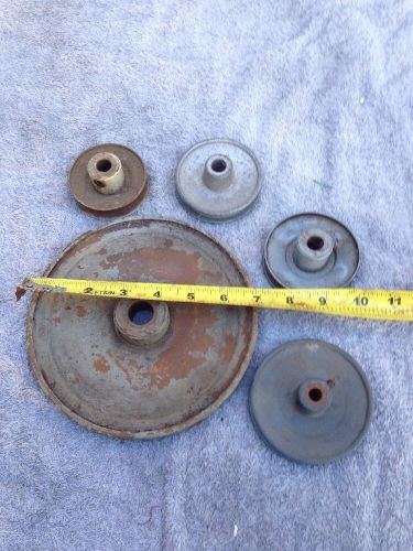 lot of pulleys for woodworking machines