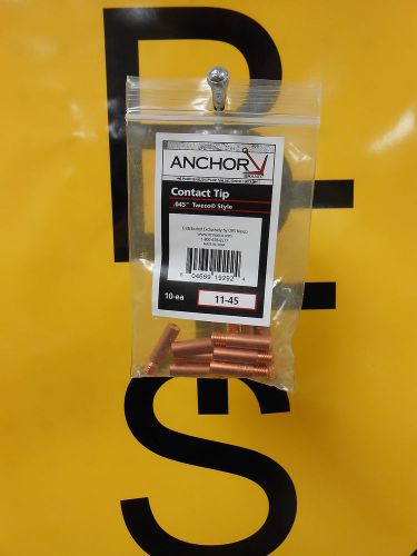 New 10 pack 11-45 tweeco style contact tips by anchor .045&#034; wire for sale