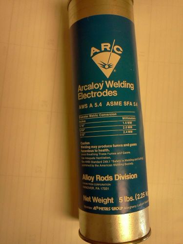 Arcoloy welding electrodes 5 lbs 3/32 E309-16 -  sealed can - unopened