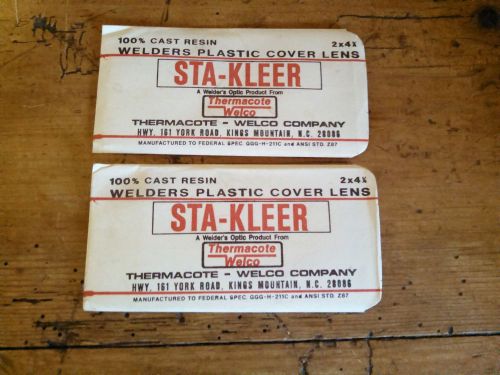 2sta-kleer harris thermacote welco / welders plastic cover lens 2&#034; x4-1/4&#034; - new for sale