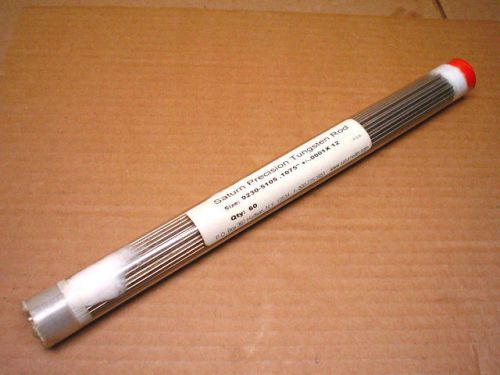 Saturn Industries .1075 +/- .0001 X 12 Precision Tungsten Rod Electrode