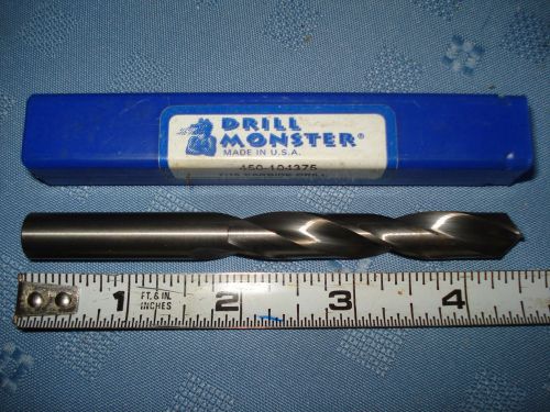 Drill monster 7/16&#034; carbide drill bit no. 450-104375 metal &amp; woodworking for sale