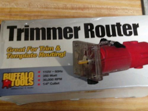 Trim Router NEW Buffalo Tools 30,000 RPM 1/4 Collet Adjustable Depth RED!