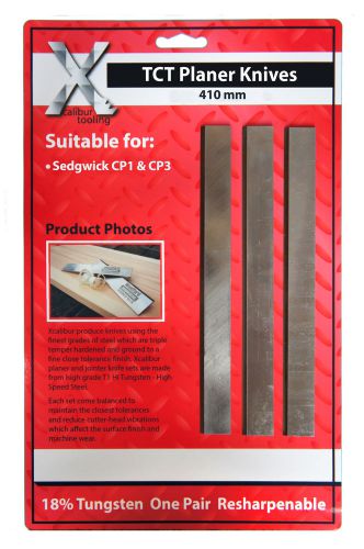 SEDGWICK 410 x 25 x 3mm  CARBIDE One set PLANER/THICKNESSER blades TCT 410253