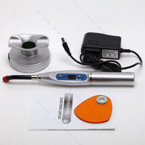 Silver dentist dental #g 5w wireless cordless led cure curing light lamp 1500mw for sale