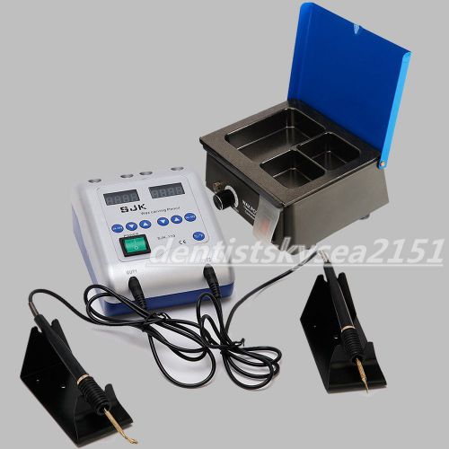Electric waxer carving 2 pen 6 tips dental lab analog wax heater 3-well melter for sale