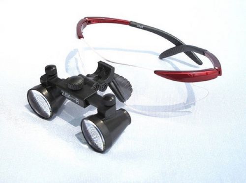 Dental surgical loupe 3.5x working distance 17.3&#034;-21.25&#034; red sport safety goggle for sale
