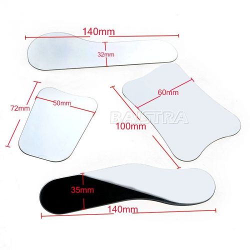 Dental oral double side reflective mirror stainless steel chromium coat 4pcs/kit for sale