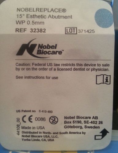 Nobel Replace 15° Esthetic Abutment WP 0.5mm (BLUE)