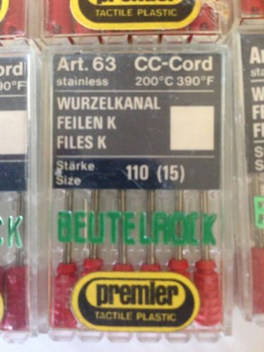 Beutelrock Stainless K- Files Length Size 110 (15) - 10 packs (6 per pack)
