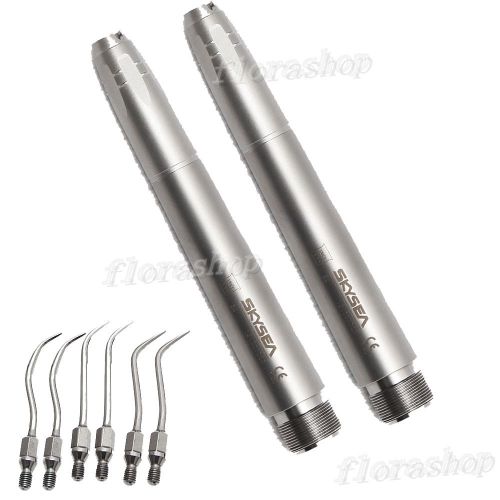 2PCS Dental deluxe Super Air Scaler Handpieces Broden 2 Holes with  6*Tips