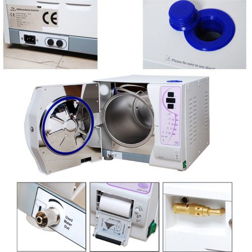 New dental medical surgical vacuum steam autoclave sterilizer 18l with printer for sale