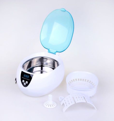 Digital ultrasonic cleaner cd jewelry glasses cleaner steel stainless tank 750ml for sale