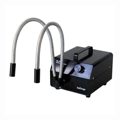 150w dual goose-neck fiber optic illuminator (black) for sale