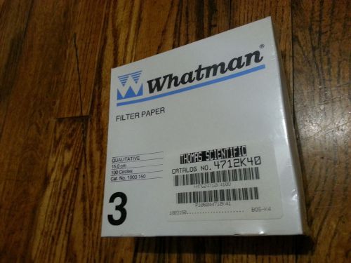 100 NEW 15cm Whatman #3 Buchner Filter Paper Circles - Qualitative Medium