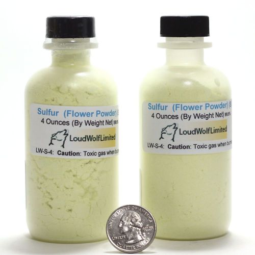 Sulfur powder (sulphur) ultra-fine flour 8 oz 1/2 lb bottle free ship from usa for sale