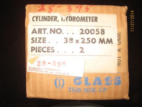 Glass Hydrometer jar/cylinder by Kimax       38 x 250mm (new)