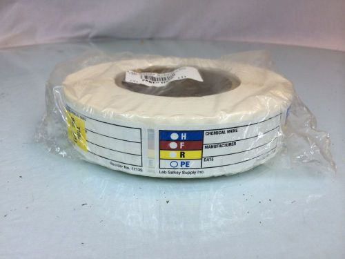 Lab safety supply inc write on label 1-1/8 x 3-1/8 inch part#17135 for sale