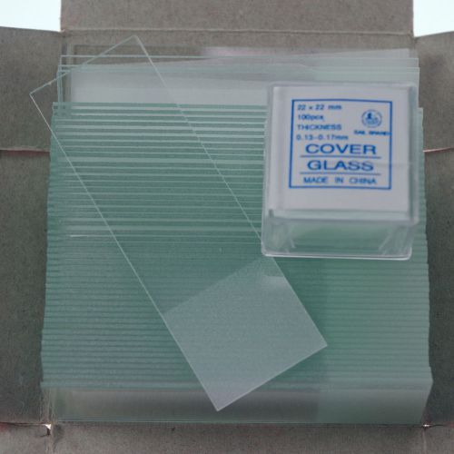 microscope slides frosted x50 &amp; cover glass slips 22x22 new x200 free shipping