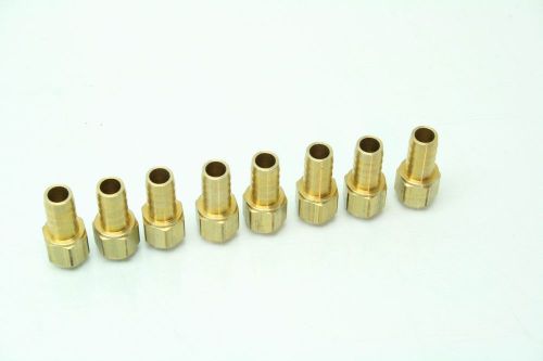 Eight Brass Push to Connect Fittings 13.23mm