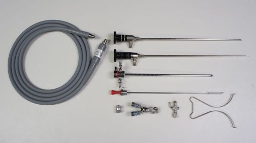 Circon ACMI 30 &amp; 70 degree Cystoscope Set, 17 French w/ Light cable and extras