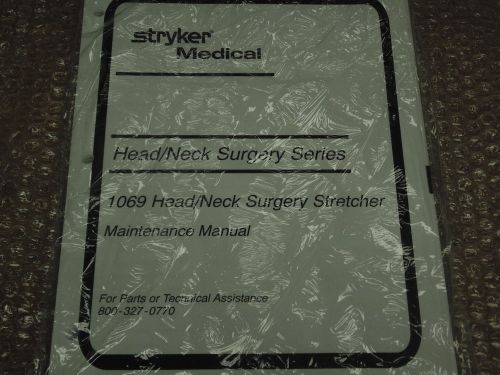Stryker 1069 head/neck surgery stretcher maintenance manual for sale