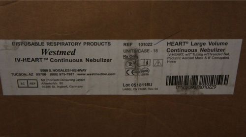 WESTMED IV-HEART CONTINUOUS NEBULIZER BOX OF 18 REF # 101022