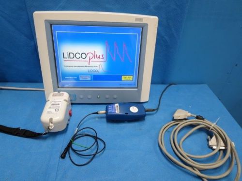 Lidco plus hemodynamic patient monitor with flow regulator and interface sensor for sale