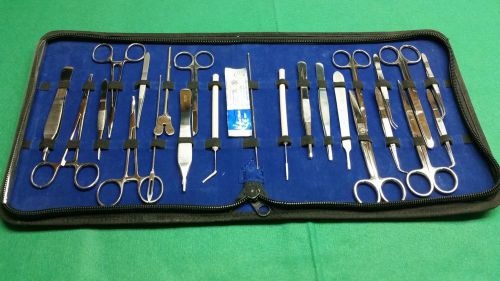 65 PC MINOR DISSECTIN DISSECTION STUDENT KIT SURGICAL INSTRUMENTS FORCEPS BLADES