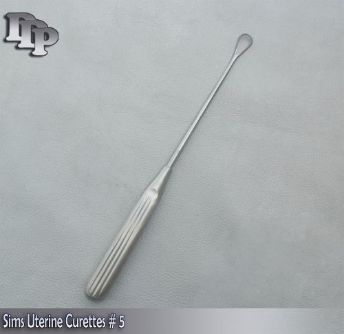 Sims Uterine Curettes 11&#034; (27.9cm), Sharp Blade, Size 5 surgical instruments