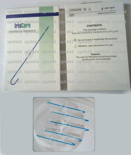 Iris retractor disposable - iris hook - pack of 5 pcs - ophthalmic - optometry for sale