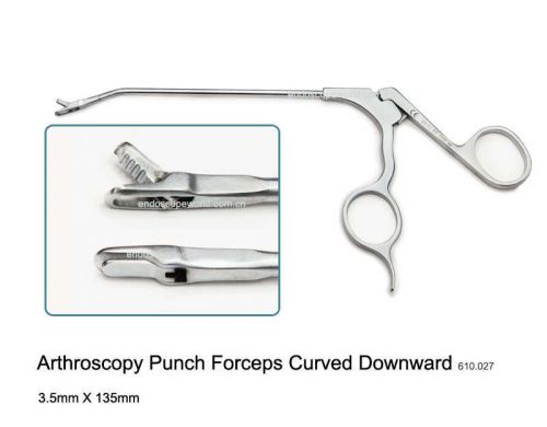 New 3.5X135mm Arthroscopy Punch Forceps Curved Downward