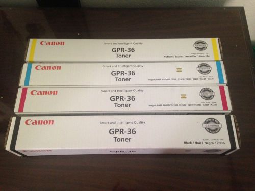 NEW SET/4 CANON GPR-36 TONERS  MAGENTA CYAN BLACK YELLOW FREE SHIPPING