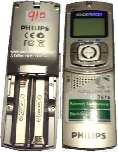 Philips 7675 Digital Voice Tracer Speach Recorder Used MISSING BATTERY COVER 144